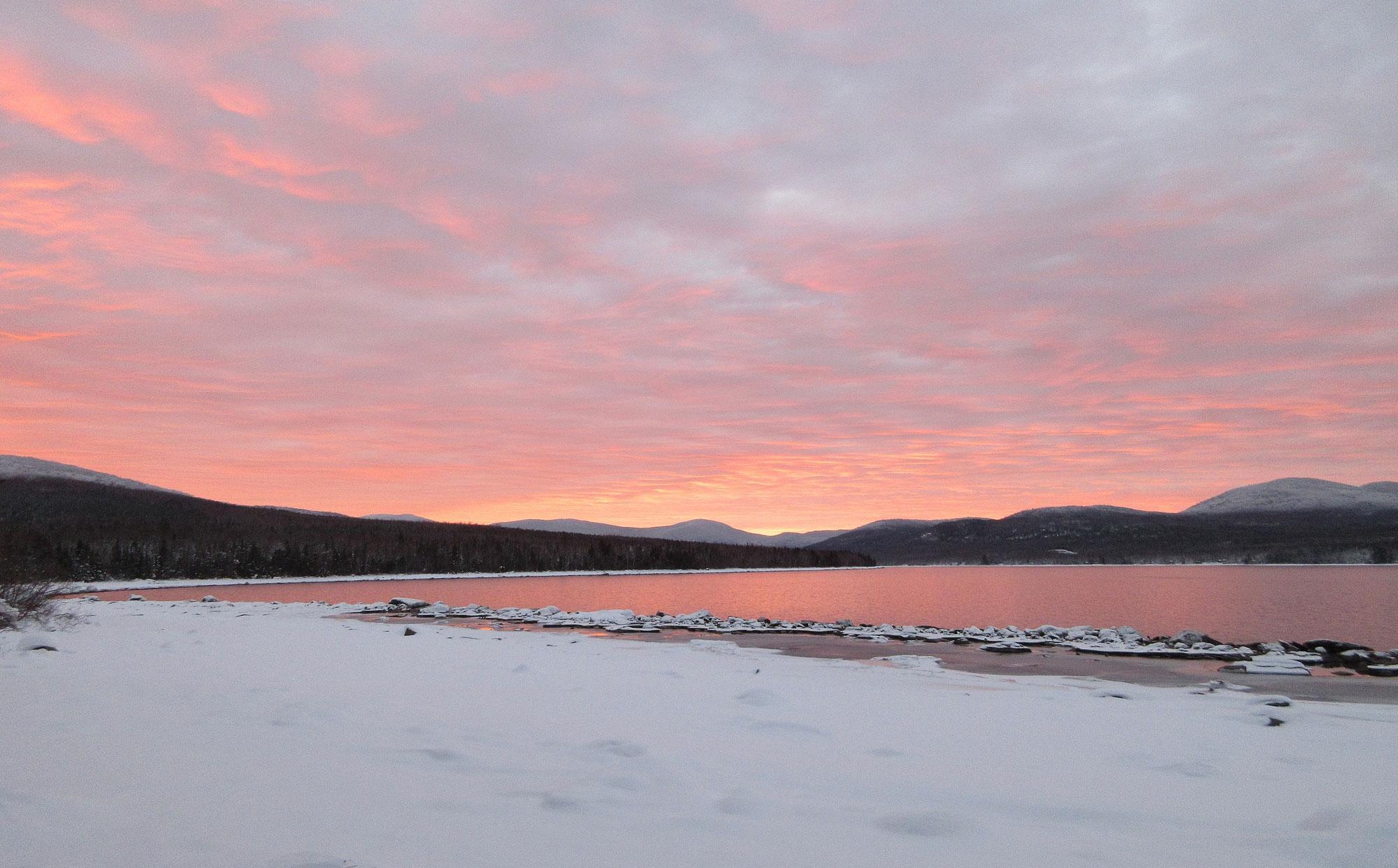 Sunrise first Roach Pond
